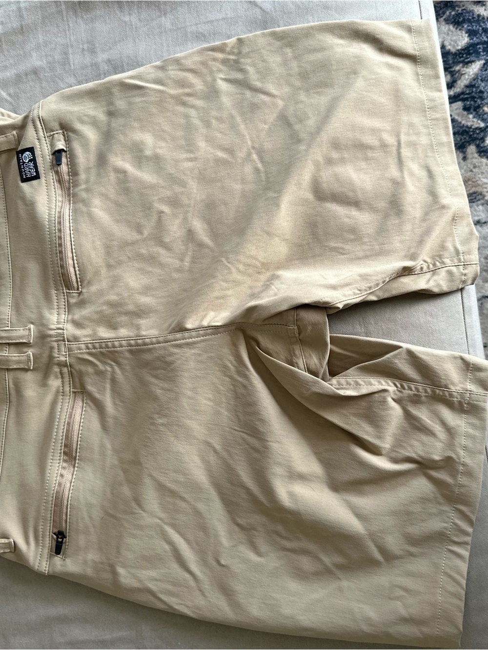 Mountain Hardwear Beige Outdoor Zip Pocket Shorts